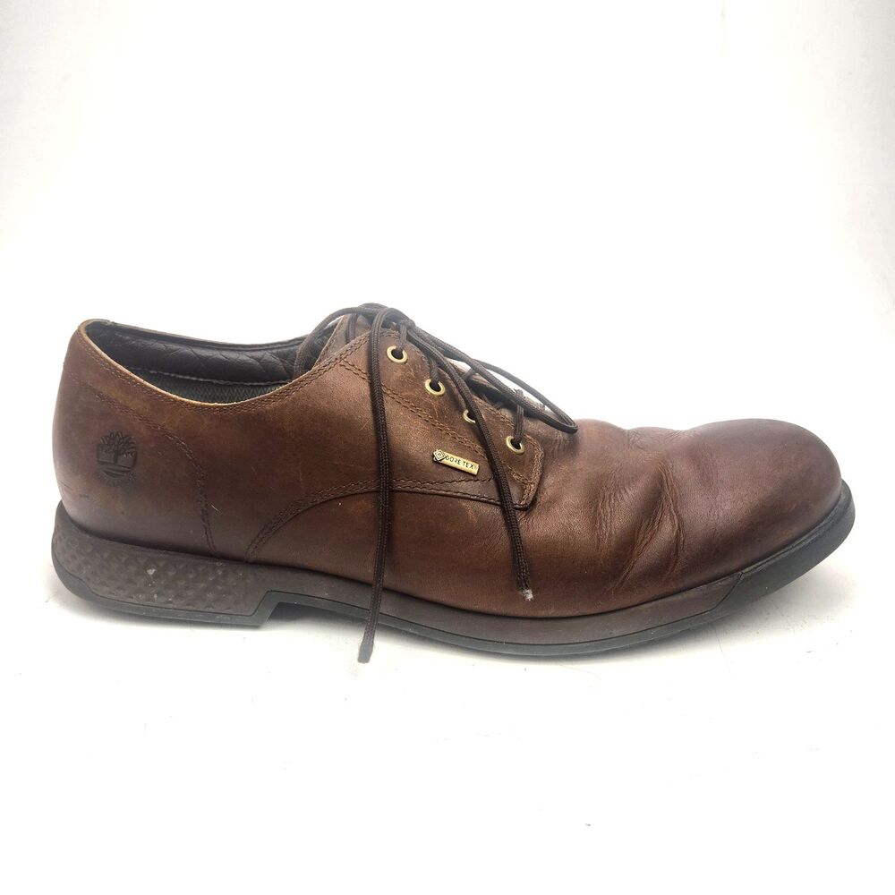 Timberland City's Edge Mens 13 M Lace Up Gore-Tex Brown Leather Oxford Shoes